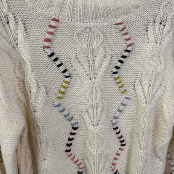 Coldwater Creek Cream Crew Neck Sweater with Decorative Details small - Picture 2 of 7